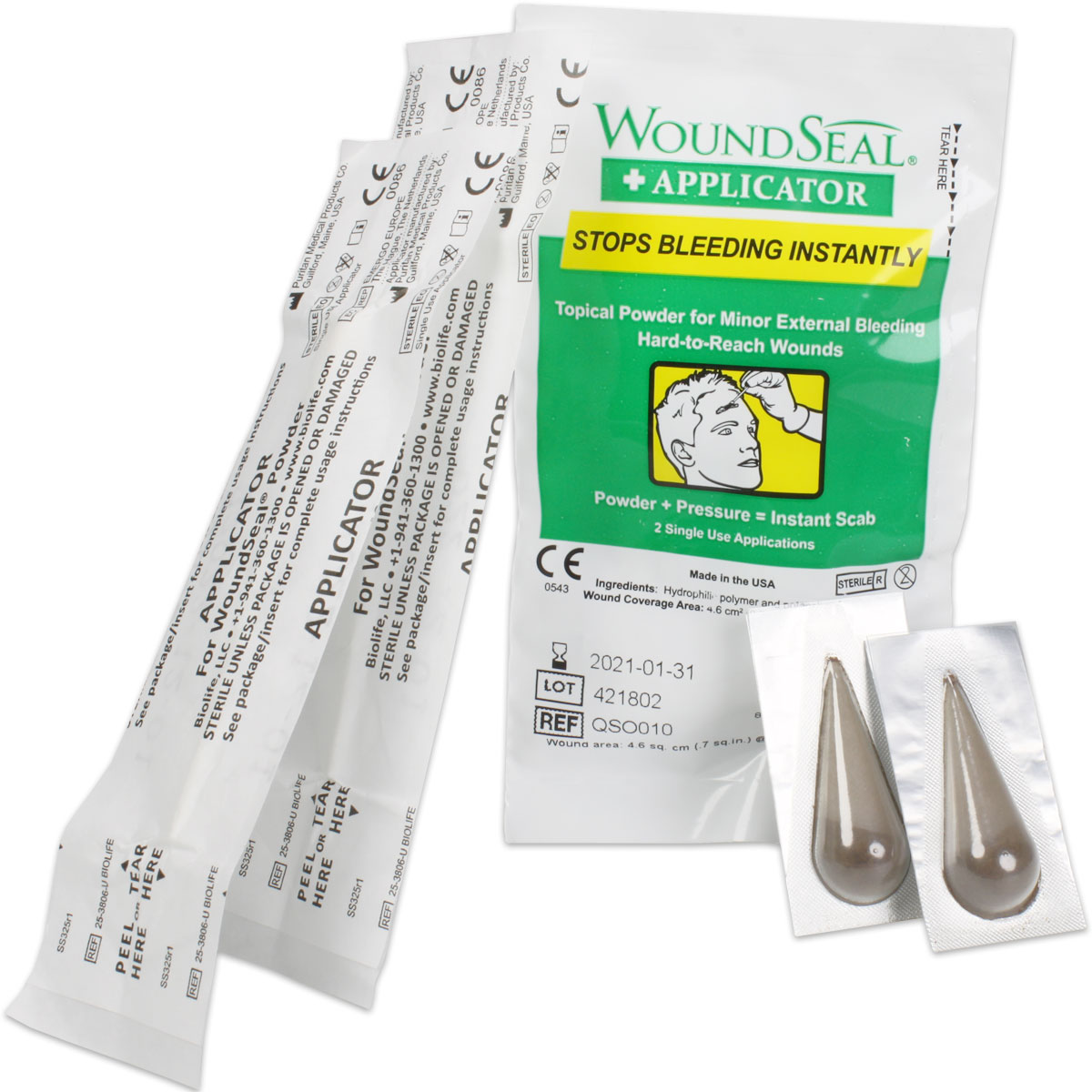 QR WoundSeal + Applicator for Nosebleeds, 2 Applications - Image 3