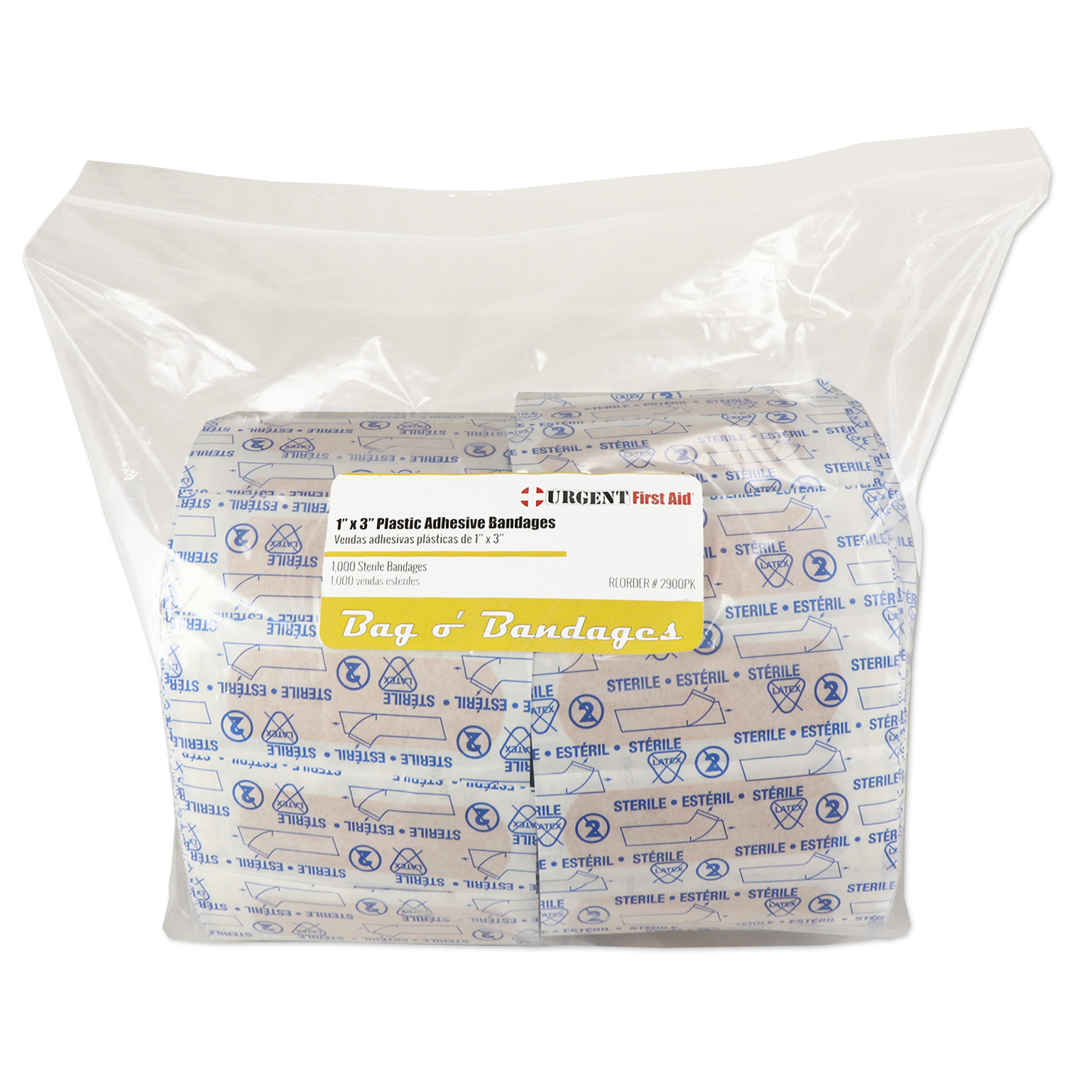 1,000 Adhesive Bandage, 1" x 3" Plastic Strips - Image 2