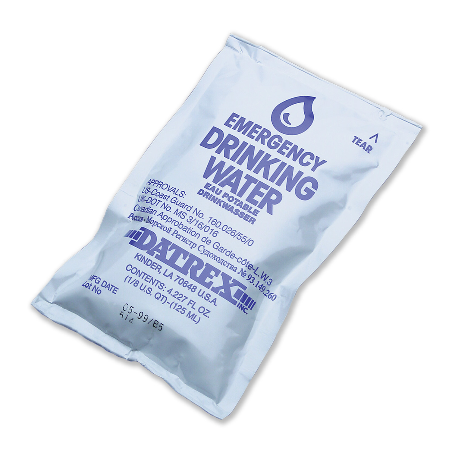 Emergency Water Pouch - 4.227 FL OZ. - Case of 64 - Image 2