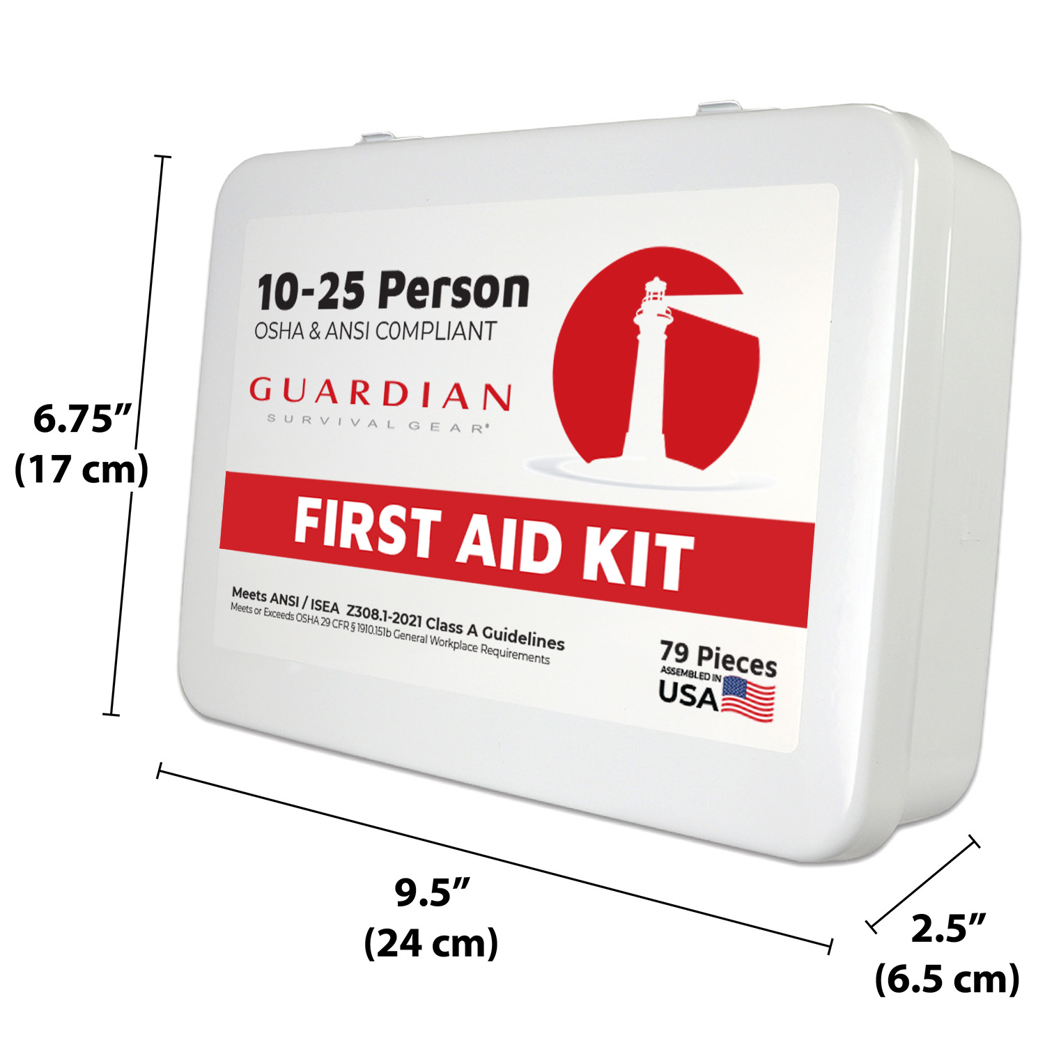 Guardian 10-25 Person First Aid Kit - Metal - Image 8