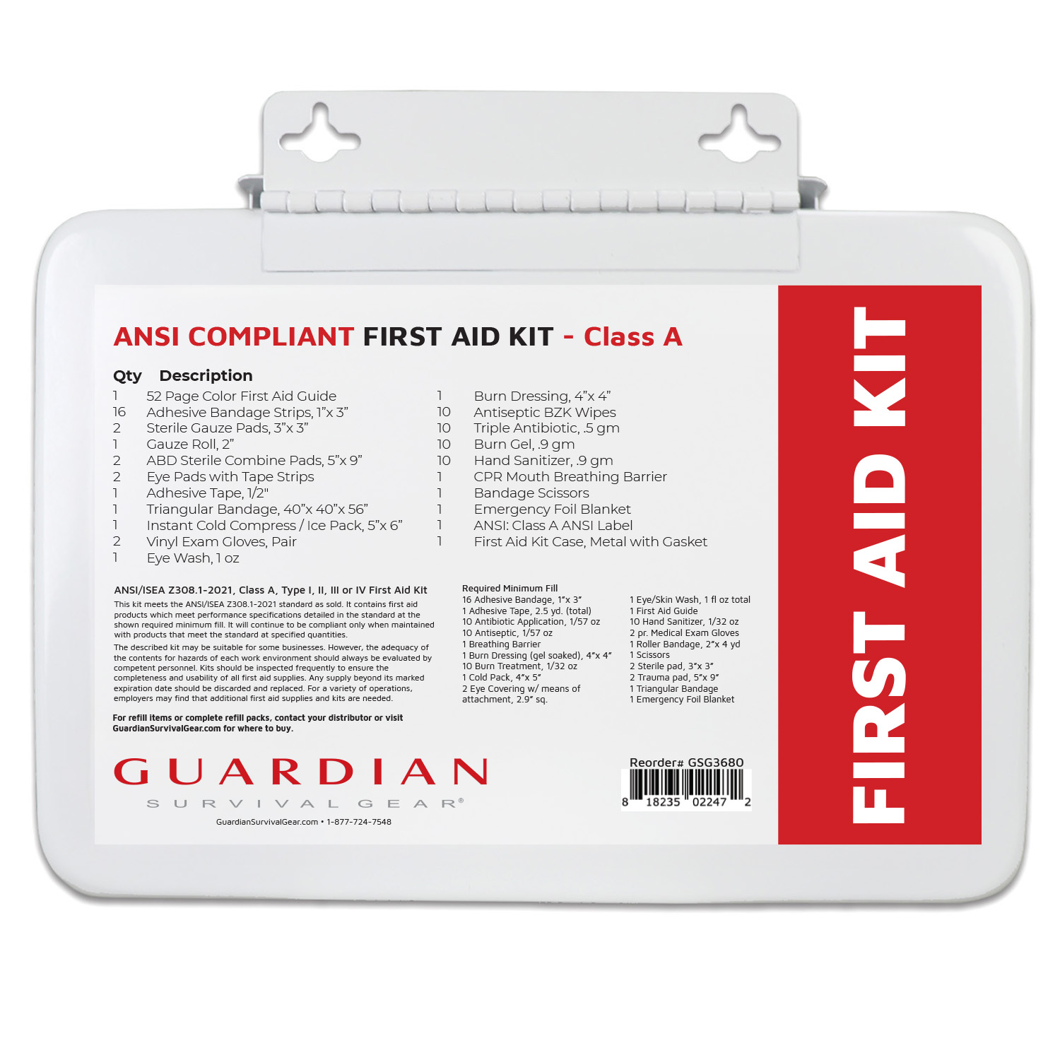 Guardian 10-25 Person First Aid Kit - Metal - Image 9