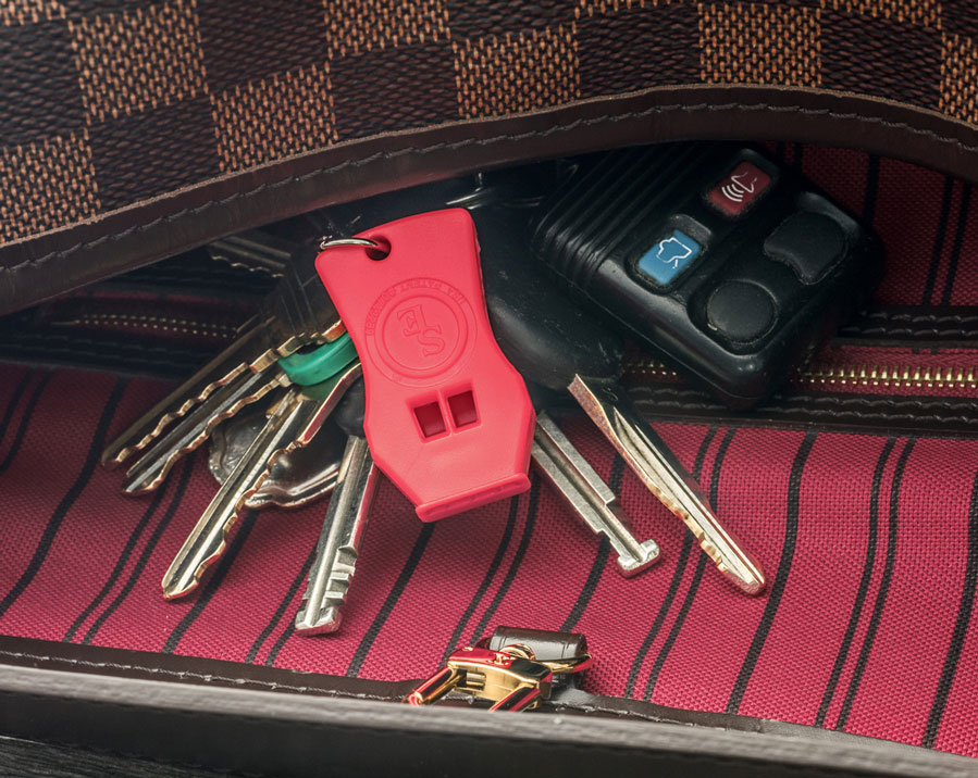 2-Piece Plastic Raptor Whistle with Key Chain & Zipper Ring (115 dB) - Image 2