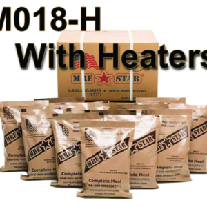 1 Case of 12 Single Complete MRE Meals–1 Person-6-Days-Standard Variety with Heaters