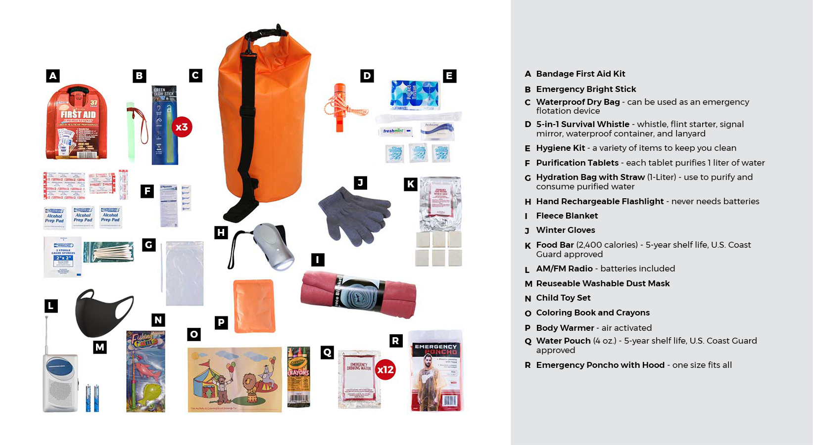 Survival Kit for Children, Dry Bag - Image 2