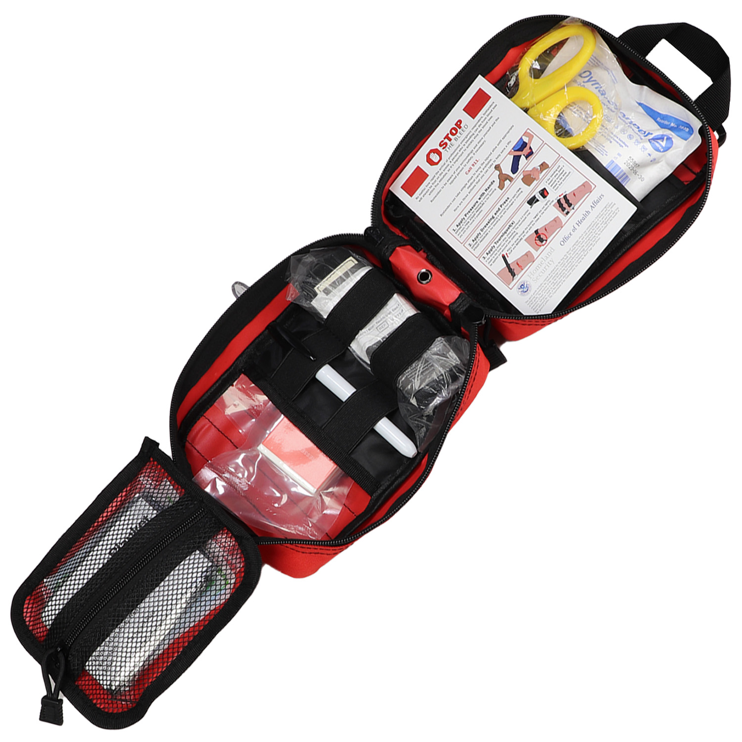 Personal Bleeding Control Kit, Red Molle Bag - Stop the Bleed Kit - Image 6