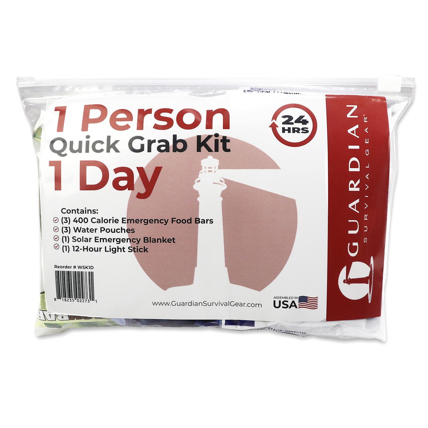 1 Day Quick Grab Kit in Resealable Bag - Image 4