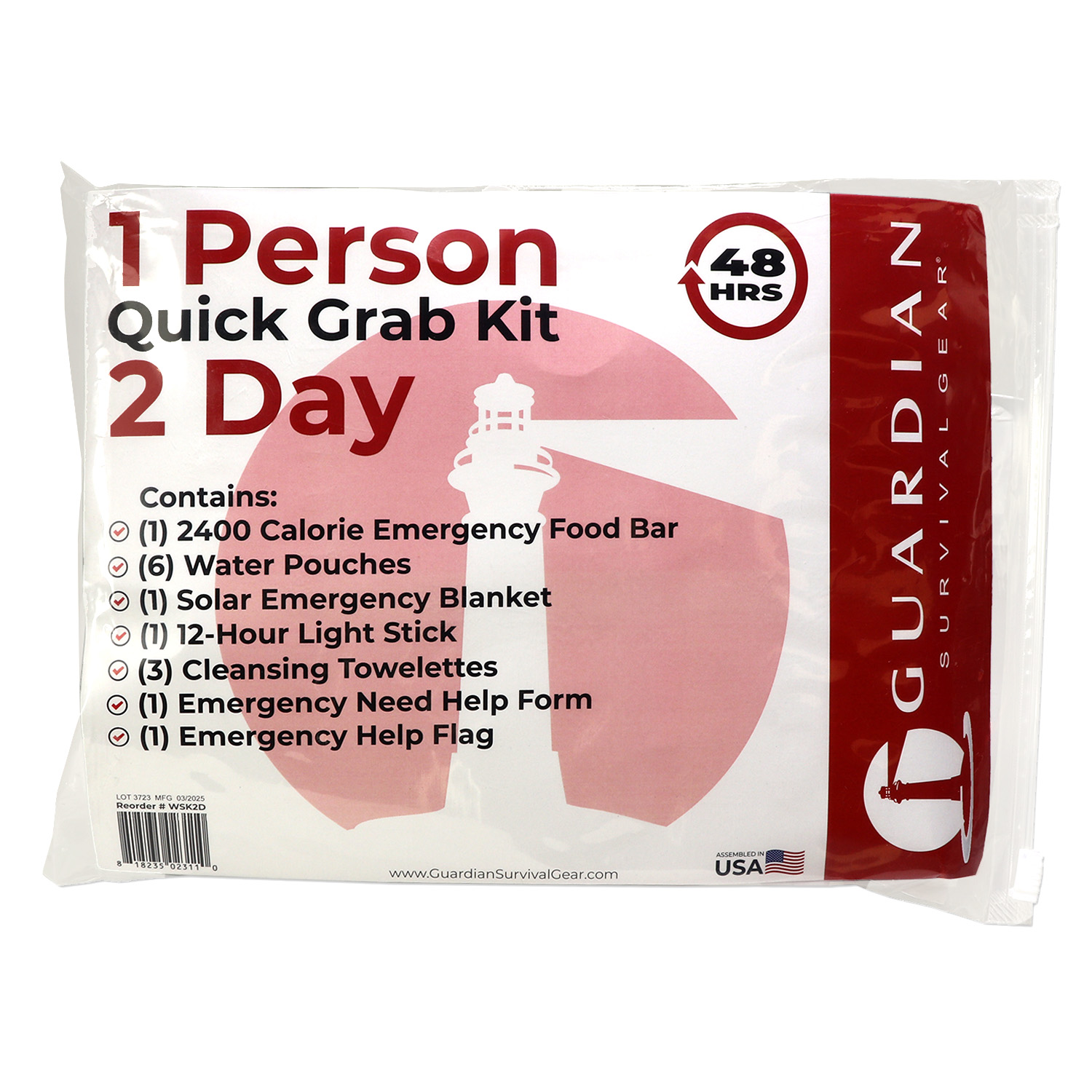 2 Day Quick Grab Kit in Resealable Bag - Image 2