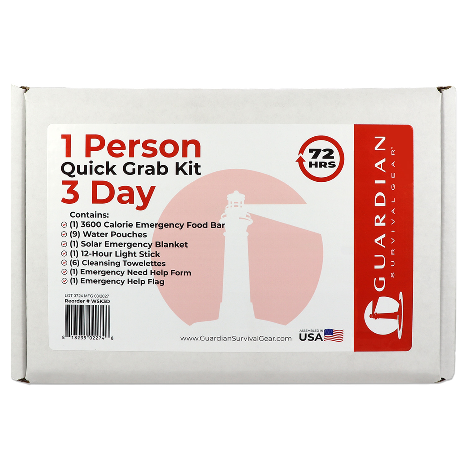 3 Day Quick Grab Kit in Resealable Box - Image 4