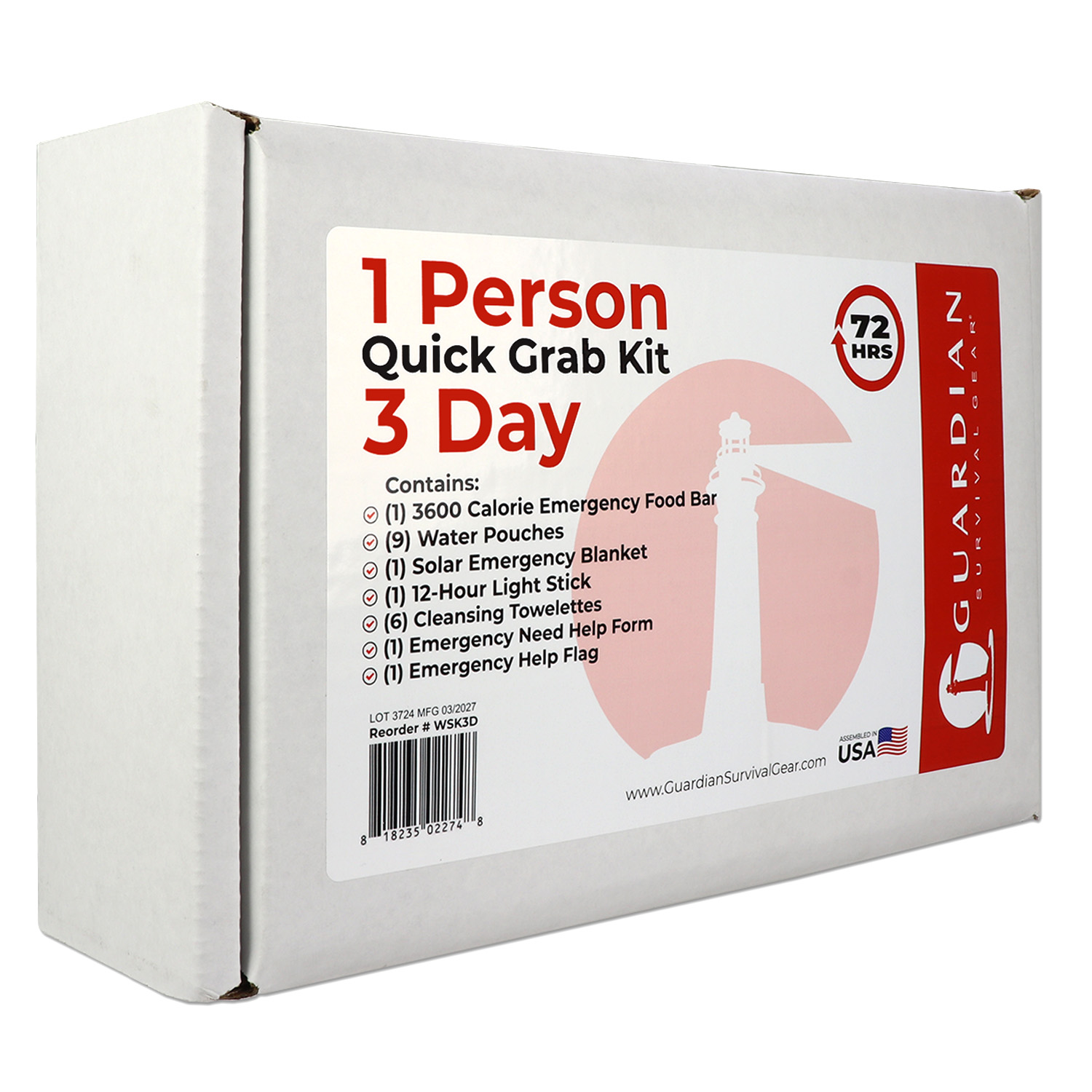 3 Day Quick Grab Kit in Resealable Box - Image 2